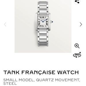 Authentic Cartier tank francaise stainless small